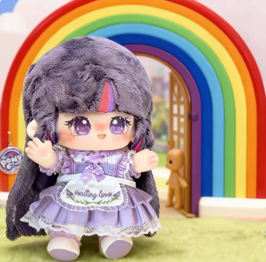 

Мягкие плюшевые игрушки-персонажи Аниме Твайлайт Спаркл 20 см для детей и взрослых, с фиолетовыми волосами, в стиле кавай, для косплея, хлопковые, подарок