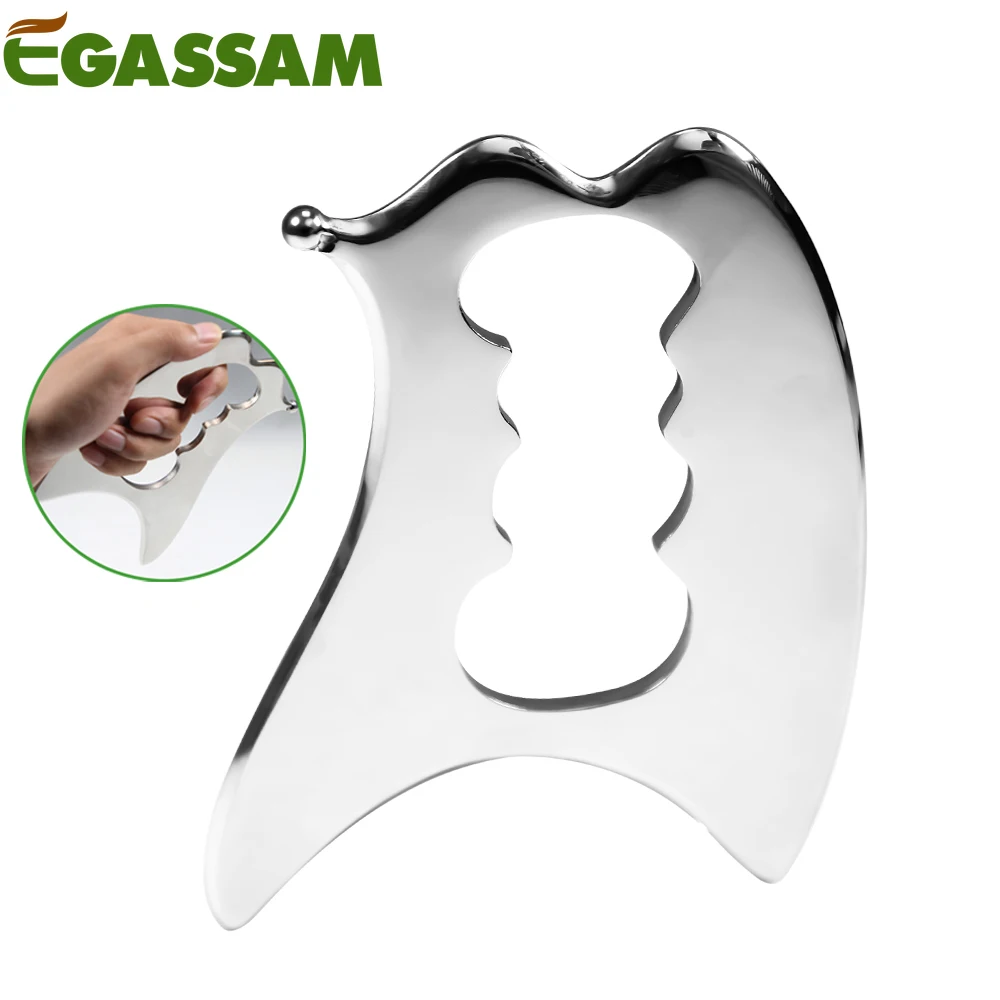 1Pcs Stainless Steel Gua Sha Tools-Massage Scraping Tool for Soft Tissue Mobilization,Physical Therapy for Back, Legs, Arms