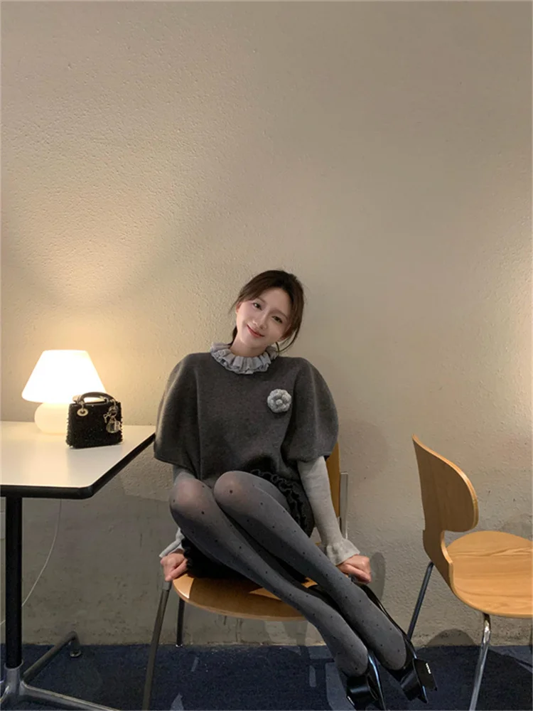 Ele Doll Kragen Strickpullover Damen Faionable Frühling Neue High-End Einzigartige Super Schöne Top Koreanische Sle Long Sve