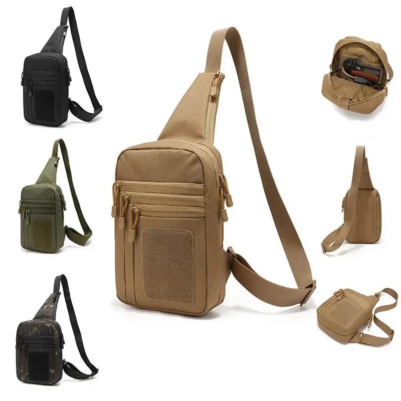 Tactical Gun Bag Shoulder Strap Bag Men Hiking Backpack Nylon Outdoor Hunting Camping Fishing Trekking Chest Sling Bag