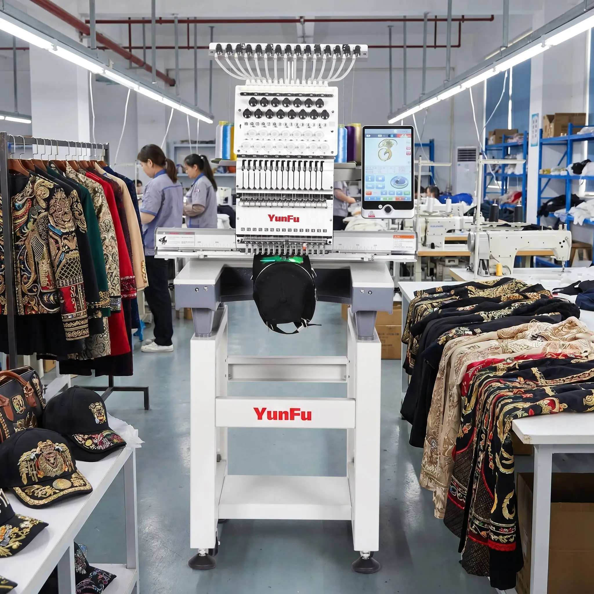 Advanced Digital Embroidery Machine With Wireless Connection for Custom Uniforms and Boutique Shop Easy Operation for Beginner