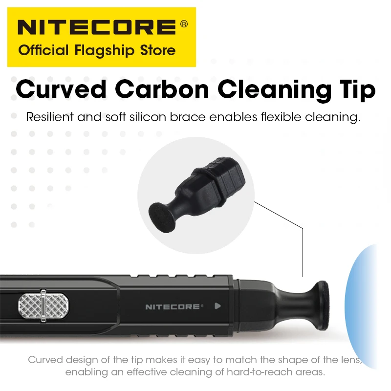 NITECORE Camera Cleaning Pen Photography Drone Len Dust Clean Tool Microfiber Brush Carbon Cleaning Tip for iphone xiaomi Screen