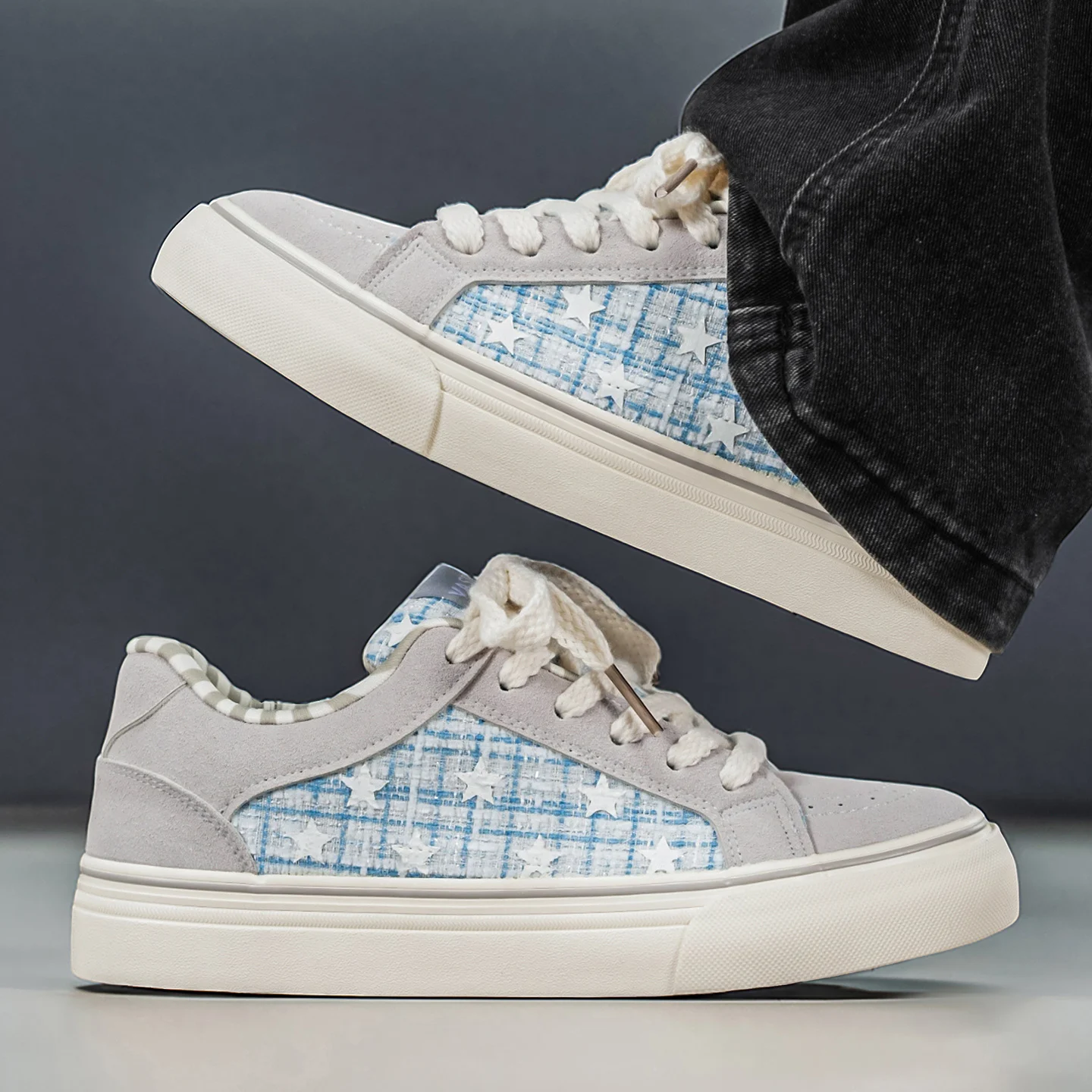 Men 2026 Spring Autumn LaceUp ThickSole HeightIncrease Skate Shoes, Comfortable Versatile Casual Sports Sneakers