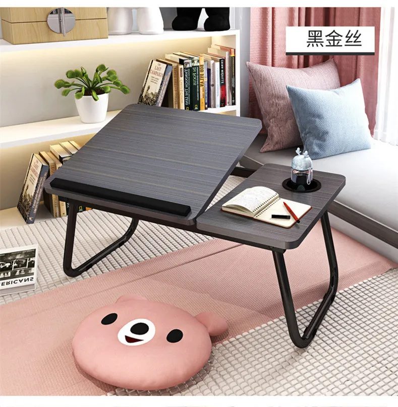 Escritorio para ordenador portátil, Mini mesa plegable de altura ajustable para dormitorio, sentado sobre el suelo, móvil, para dormitorio