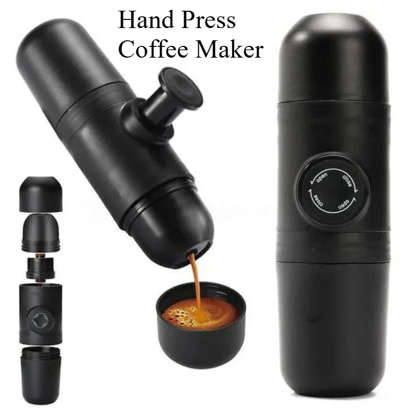 

140ml Travel Outdoor Espresso Coffee pot Maker Mini Hand Press Manual Coffee Machine Portable Capsule Coffee Maker Ideal Gifts