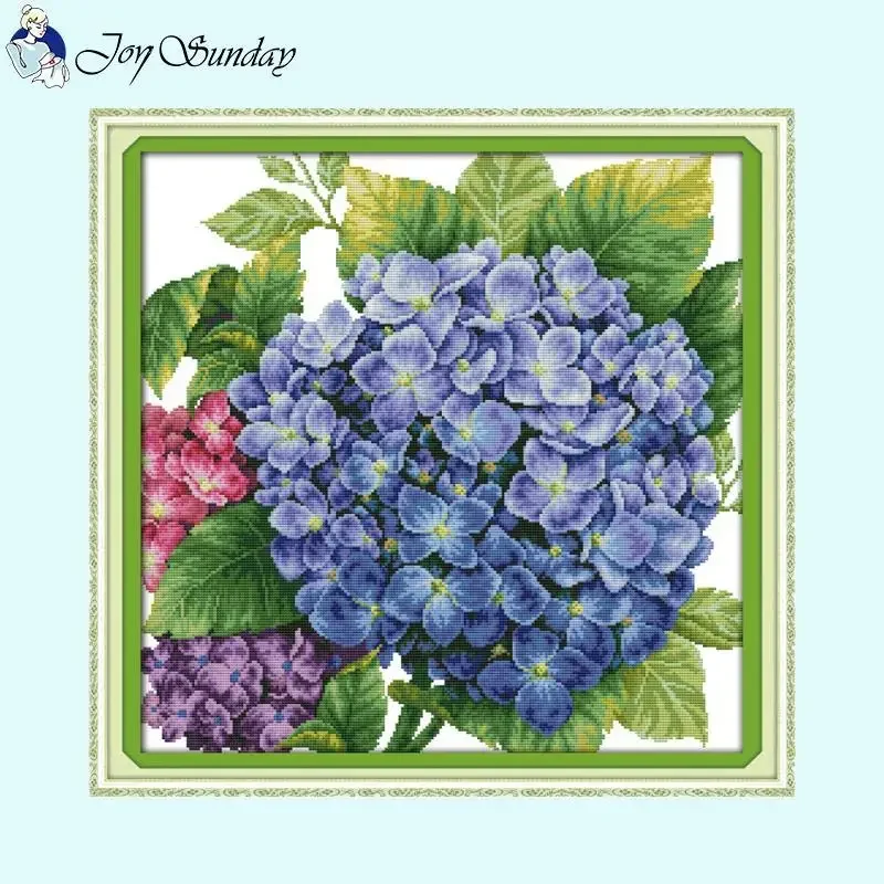 Joy Sunday Floral Series Zestawy do haftu krzyżykowego Aida14ct 16ct 11ct Biały zestaw do haftu na płótnie DIY Home Decor