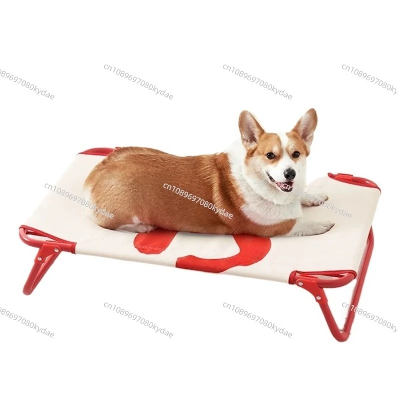 

Foldable Dog Bed for Medium Dogs - Portable Pet Cot with Breathable Mesh No Assembly Camping Bed Indoor Outdoor All-Season Use