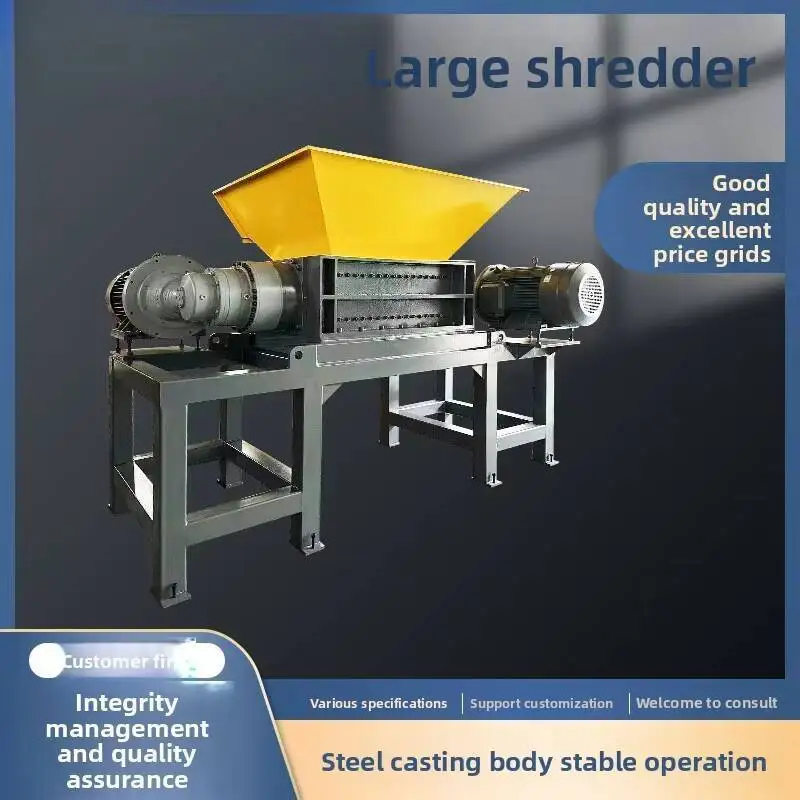 

2025 Large Plastic Waste Metal Wood Agricultural Shredder Single Double Shaft Crusher