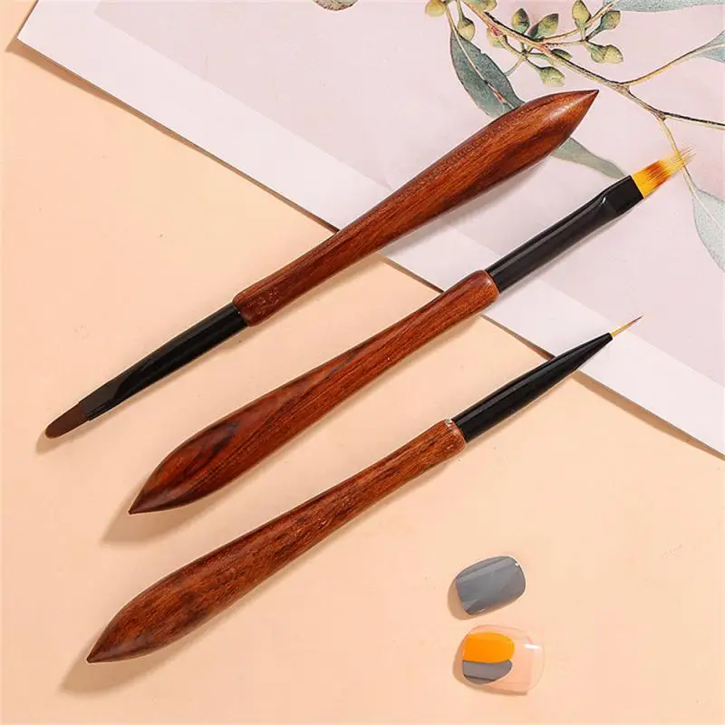 2/3/4PCS Gradient Halo Dye Pen Smooth Soft Multifunction Wooden Handle Nail Brush Nail Tool Comfortable Nail Art Pen Nail Art