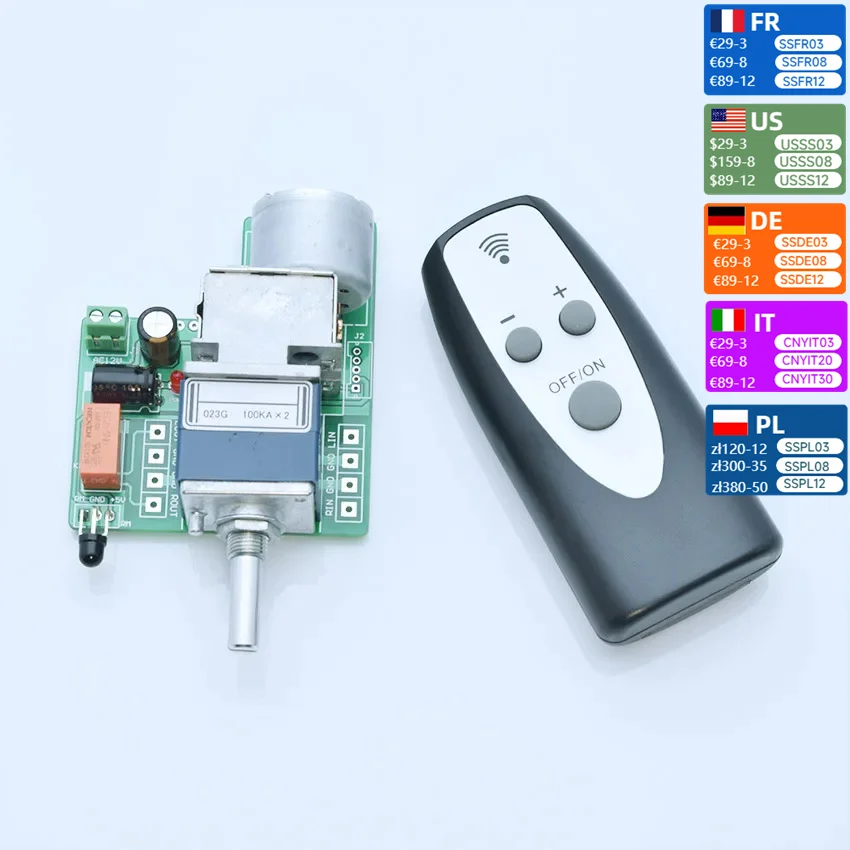 Nvarcher ALPS27 Motor Remote Control Volume Board Infrared Modified  Potentiometer Preamplifier