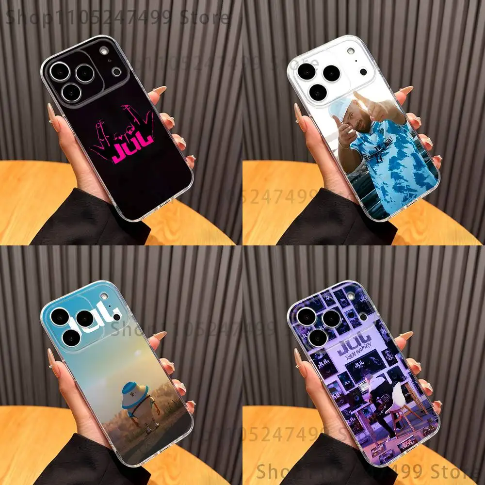 

Rapper J-JUL Phone Case For iPhone 17,16,15,14,13,12,11 Pro,Max,Plus,XR,Mini,E Clear Full-coverage Soft Cover