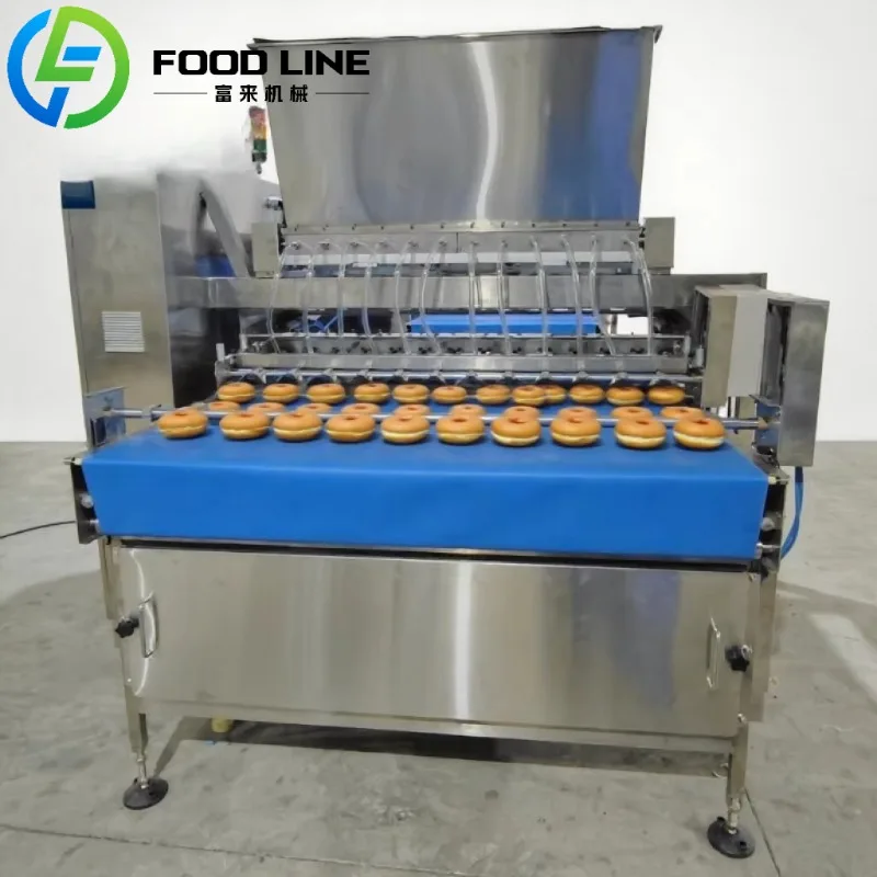 Top Side Donut  Full Automatic Jam Cream Filling Machine Donut Filling Injection for Donut Berliner Cake Croissant With Sorting