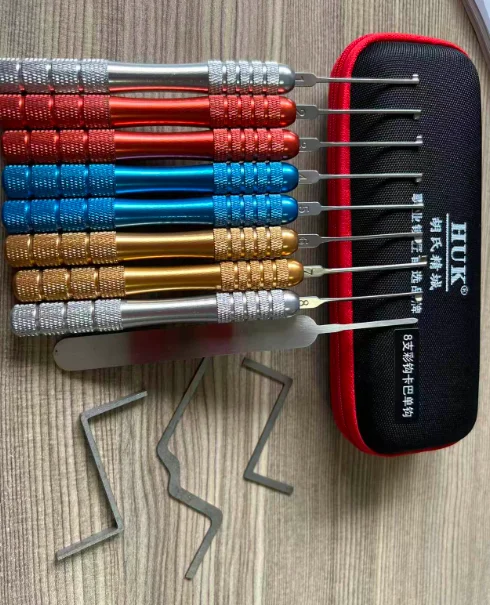 

Hot Sale China Supplier Huk Portable 8+2 Dimple Kaba Practice Un ing smith Tool Set Keys Remove Tools With Pick