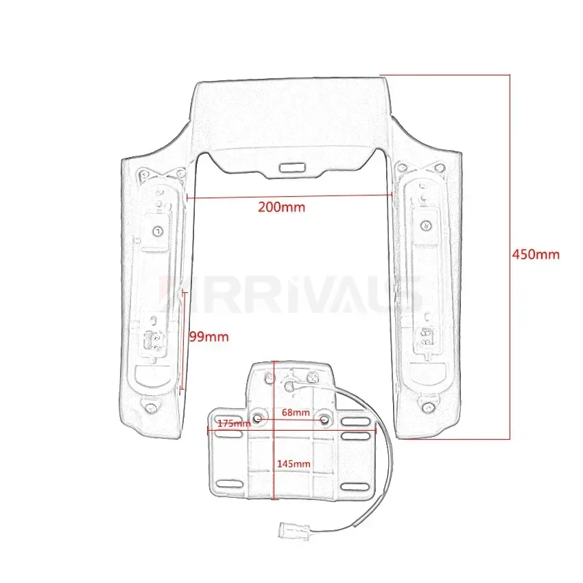 Luz de freno para motocicleta, señal de giro, extensión de guardabarros trasero, Fascia para Harley Touring Road King Electra Glide 2009-2020