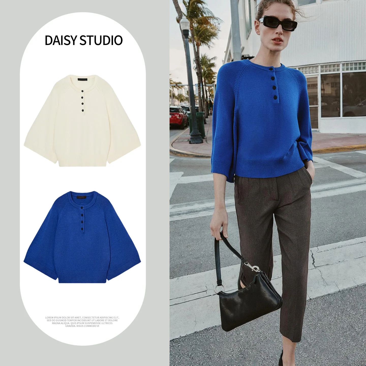 

Весенний новый женский свободный вязаный свитер с круглым вырезом, из полиэфирного волокна, повседневный, комфортный