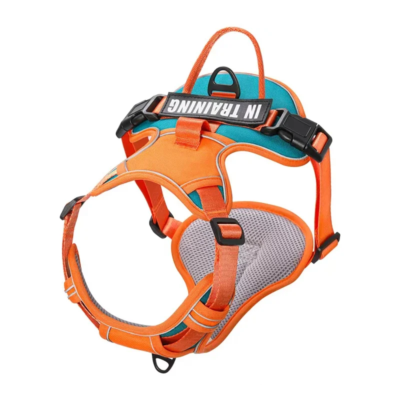 Reflective Nylon Dog Harness Vest Breathable Adjustable Pet Vest_voghion.com