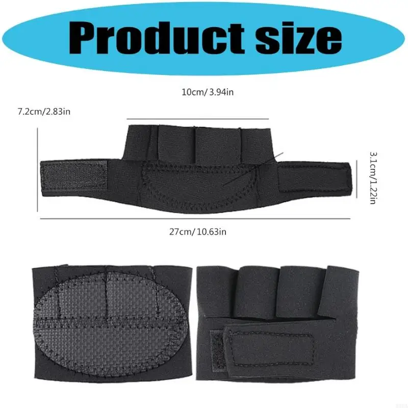 قفازات حماية النخيل مضادة للانزلاق بأربعة أصابع للتمرين في صالة الألعاب الرياضية وقفازات رفع الأثقال #6