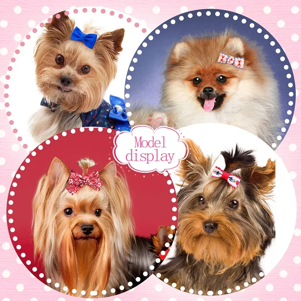 Fashion Dog Hair Clips Multiple Styles Dog Hairpin Puppy Cat Bows Hairpin Cute Dog Hair Accessories for Pet Supplies