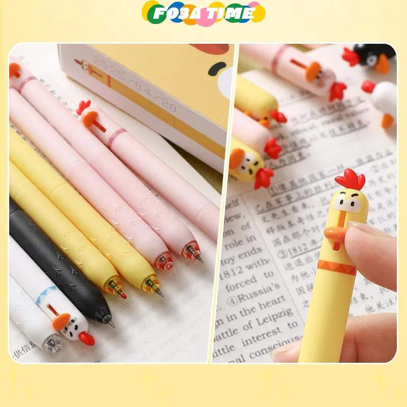 

1/4Pcs Relief Press Neutral Pen Pet Chick Creative Funny Stress INS High Beauty Student Black Pen