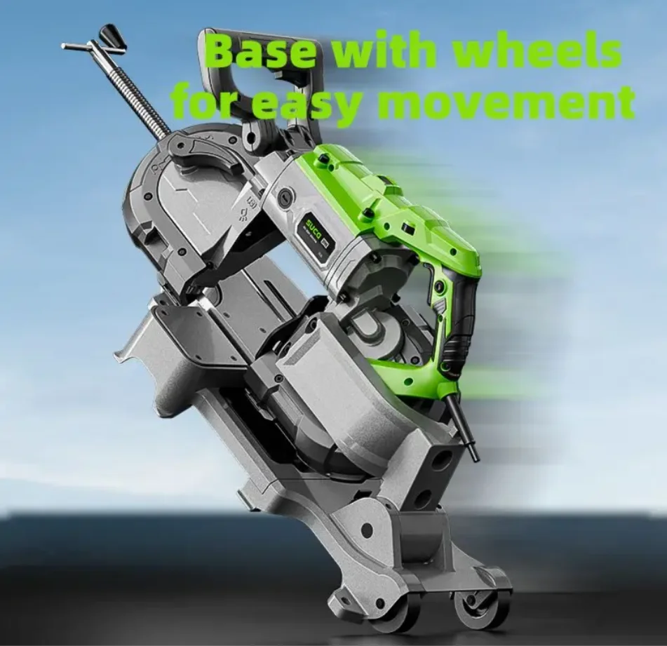 Mini Portable Band Saw Table Hand Held Tabletop Bandsaw Steel Belt Band Saws Base Metal Saw Machine