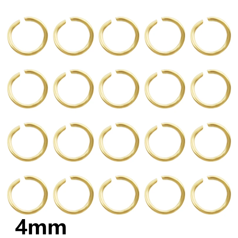 

100Pcs/Lot Stainless Steel Plated Gold Open Jump Rings 4mm-10mm Jewelry Connectors Diy Single-Ring Necklace Jewelry Accessorice