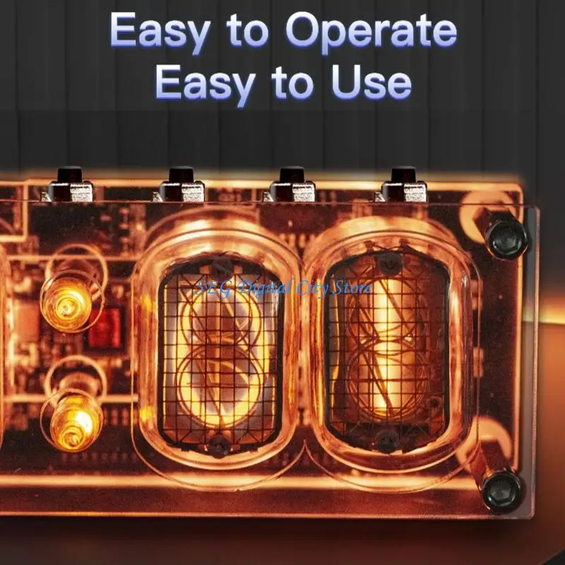 

U75B электронные часы со светящейся трубкой «сделай сам», точный дисплей времени, украшения для офисного стола