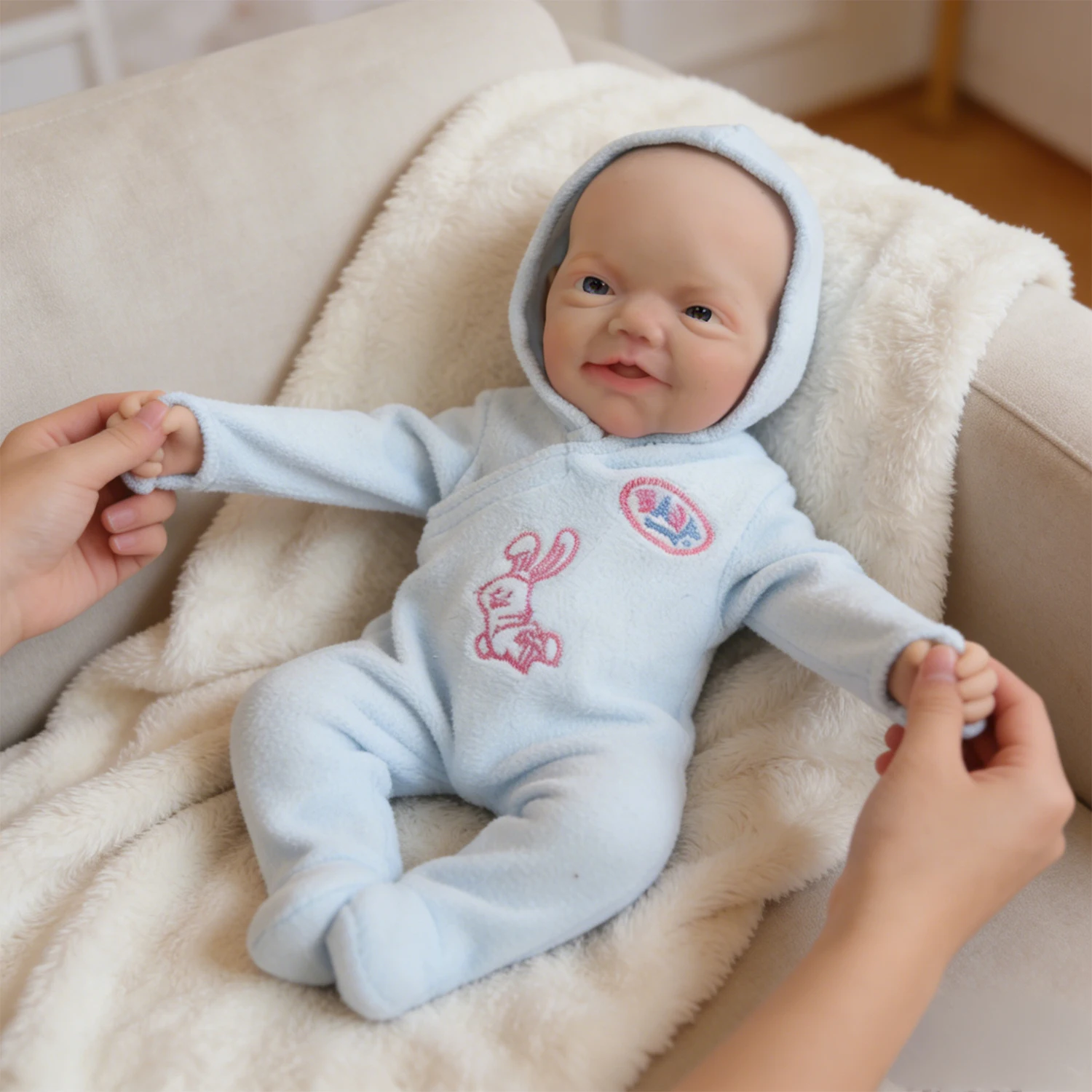 

Art Doll Charlie 12inch 31CM Super Soft Platinum Silicone Squishy Elastic NPK Weighted Doll Approximately