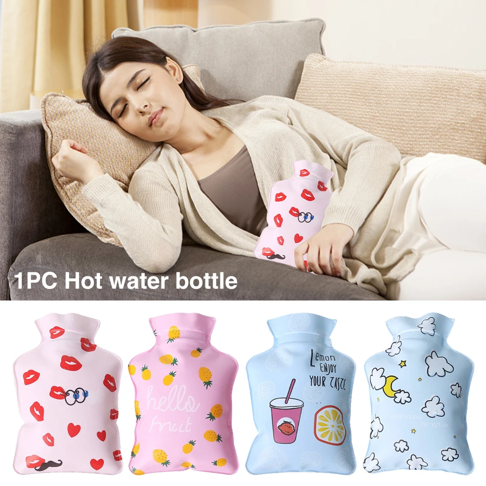 Mini Cartoon Hand Warmer Cute PVC Hot Water Bag Home Office Portable Kids Winter Hot Water Bottle Adults Feet Warmer