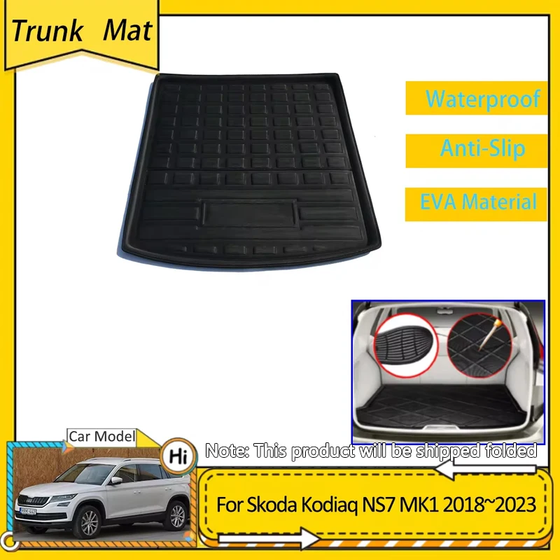 

Car Trunk Mat For Skoda Kodiaq NS7 MK1 2018 2019 2020 2021 2022 2023 Cargo Boot Pad Protective EVA Waterproof Carpet Accessories