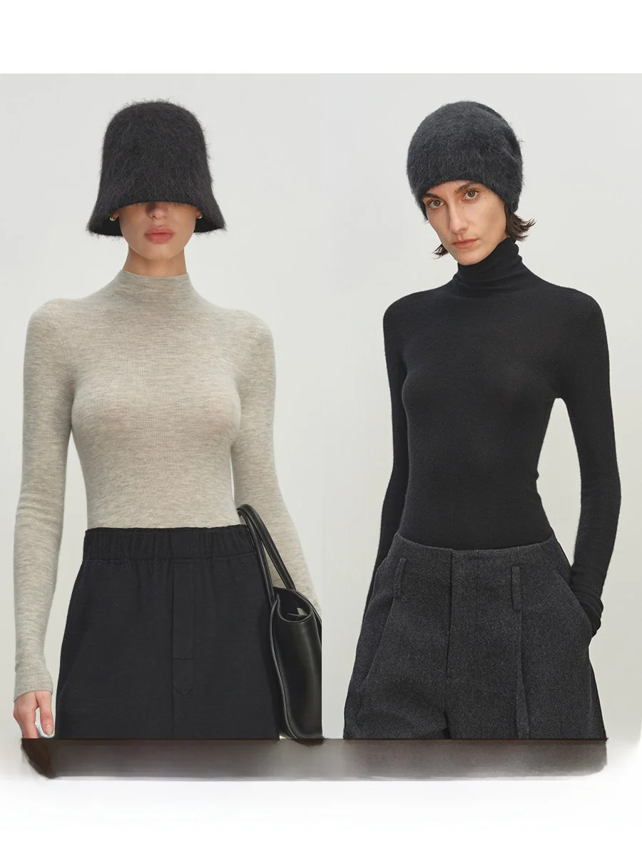 

Женский свитер MSBEAST Camere с длинными рукавами, вязаный, из тонкой пряжи, с несколькими воротниками, для повседневной носки