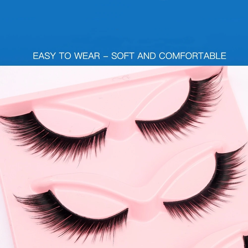 5 Pairs of Fox Eyelashes, Natural Looking Cat Eye Eyelashes, 3D Elongated Eyelashes 16mm Eyelash