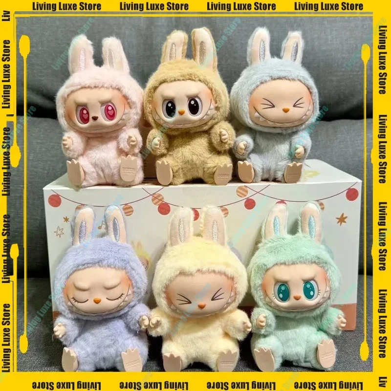 Original Macaron 2nd The Monsters Labubu Sitting Party Vinyl Plush Blind Box Decorative Surprise Box Doll Collection Toy Gift