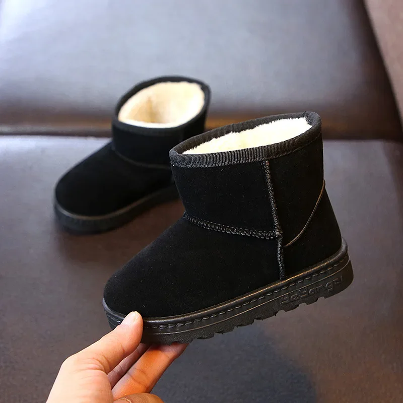 2022 Winter New Baby Short Boots Children Suede Non slip Cotton Shoes Snow Boots Warm kids shoes chaussures casual shoes