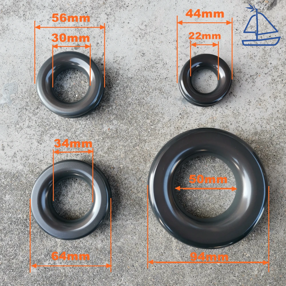 Solid Rings R22.44 R30.56 R34.64 Antal low friction rings Sailboat Aluminum 6061 hard anodize with PTFE coating For yacht sail