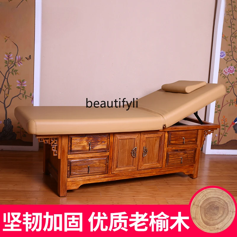 Solid Wood Facial Bed Massage Massage Bed Household Traditional Chinese Medicine Acupuncture Physiotherapy Thai Massage Bed