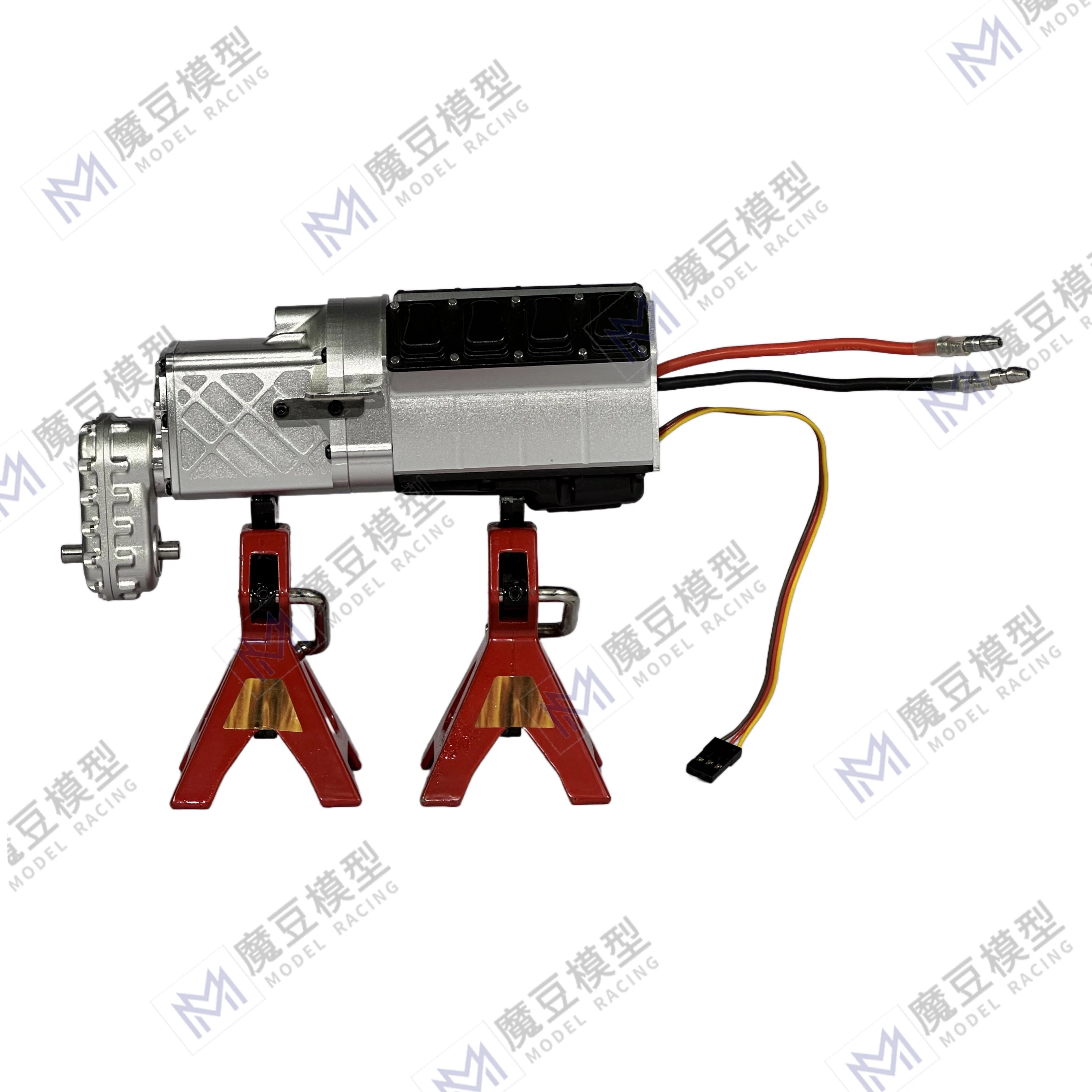 RC 1/14 Metall-Simulations-2-Gang-Getriebe mit Bürstenmotor für Tamiya Hydraulikbagger, Lader, Muldenkipper, DIY-Teile – Detail 10