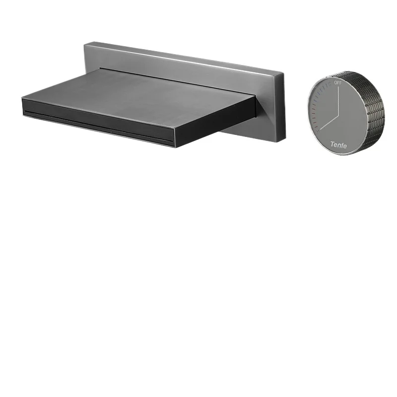 

*Gun ash into the wall basin faucet Concealed wall out hot and cold waterfall faucet
