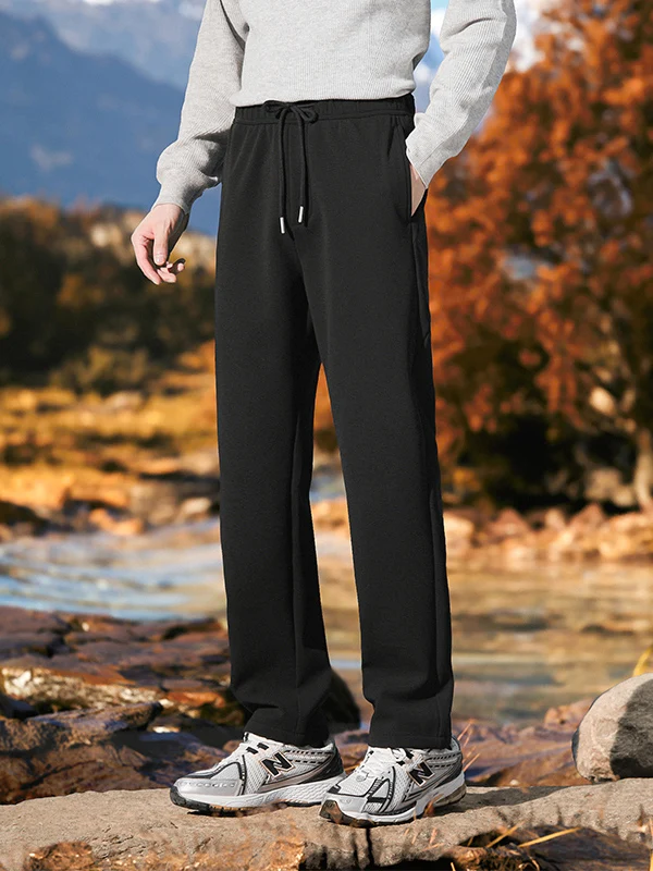 

Мужские повседневные брюки Thiened Fce, ветрозащитные, с эластичной резинкой на талии, свободные прямые теплые спортивные длинные брюки на осень-зиму