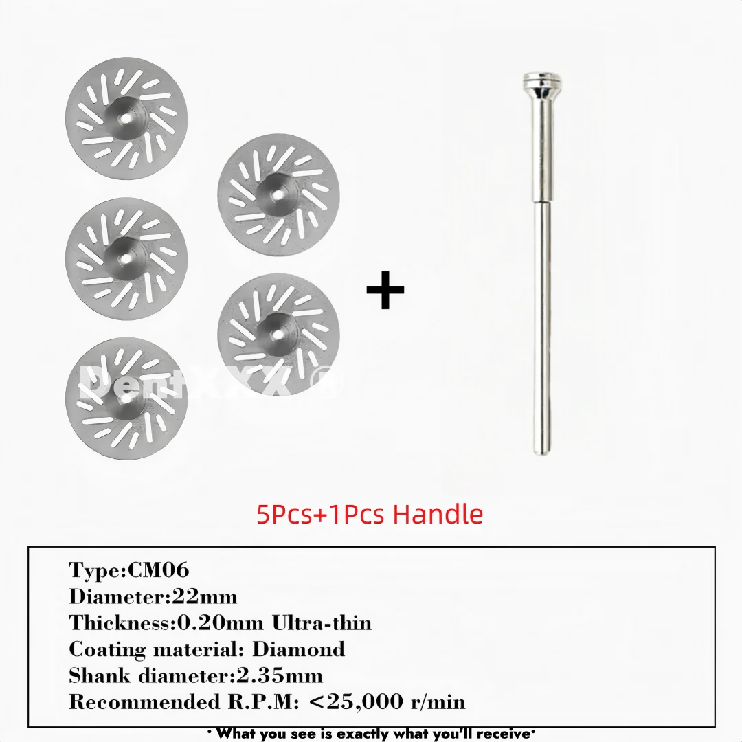 Ultra-Thin Double-Sided Diamond Grinding Discs – 0.20mm Cutting & Polishing Blades with 2.35mm Shank