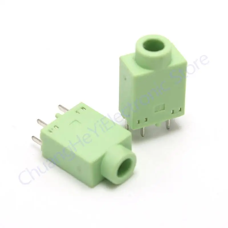 10Pcs Green and Black PJ-358 DC30V 1A 3.5MM Audio Socket Connector Vertical 5Pin DIP-5 PJ358