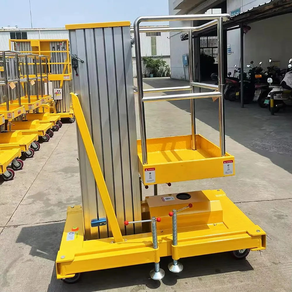 Aluminum alloy electric hydraulic lifting platform automatic small mobile aerial work platform Deposit