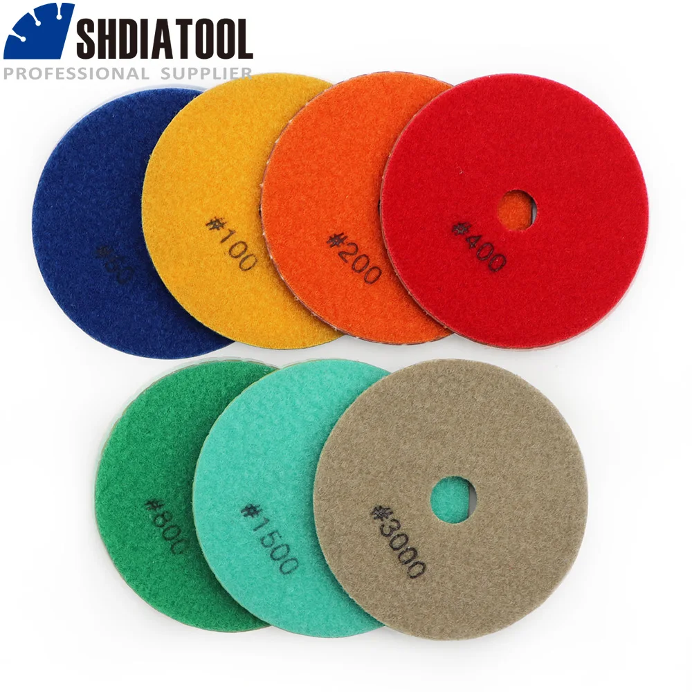 DIATOOL 7 pz/set Diamante Professionale Flessibile lucidare bagnati pads per granito marmo, ceramica/piastrelle, qualità professionale