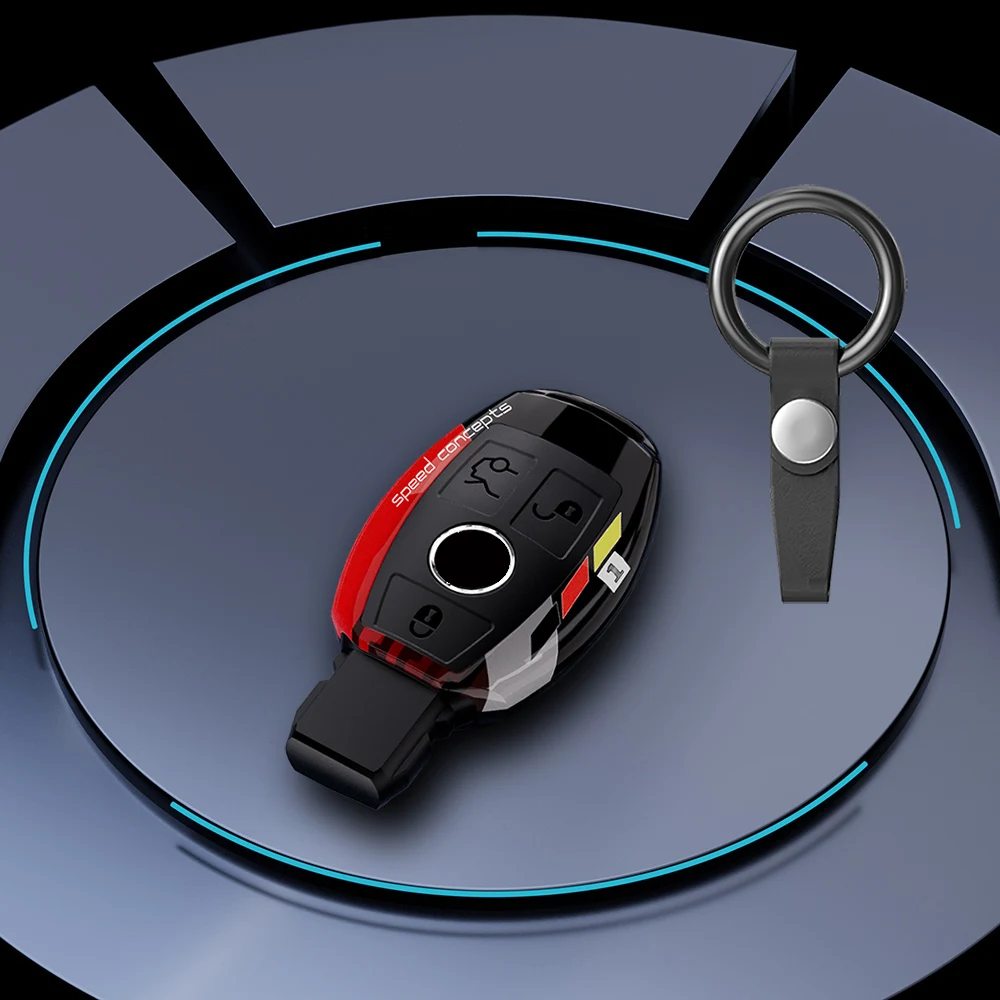 Graffiti Car Remote Key Case Cover Shell Fob For Mercedes Benz A C E S Class GLA CLA GLK GLC CLS W204 W463 W176 W251 W205 AMG