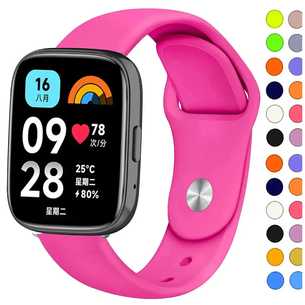 Correa de silicona para Redmi Watch 3 lite, correa deportiva para Xiaomi Mi Watch3, pulsera activa de 20/22mm, accesorios