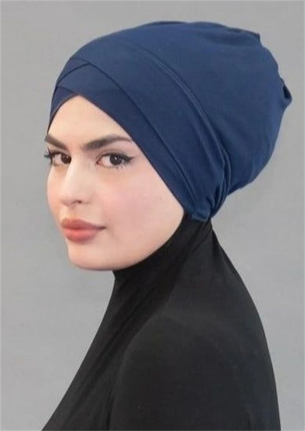 28 Colors Criss Cross Undercap Muslim Hijab Inner Hat Women Underscarf Islamic Scarf Turban Caps High Quality Headcover Headwrap