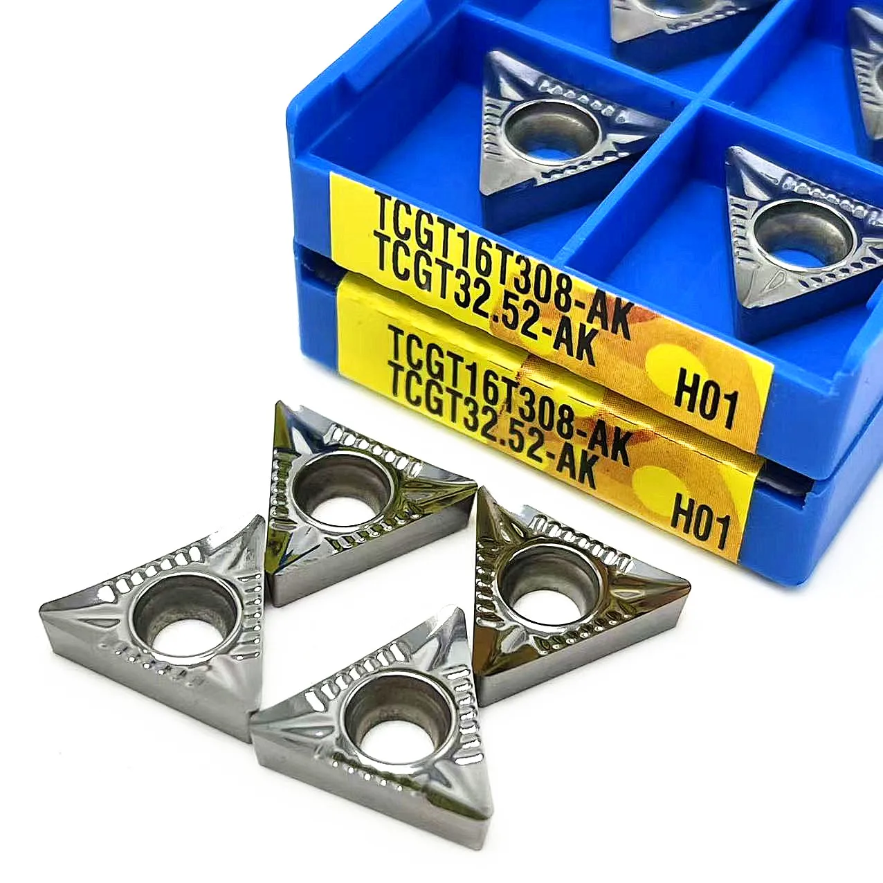 10ชิ้น TCGT16T304 TCGT16T302 TCGT16T308 AK H01อลูมิเนียมแทรกเครื่องมือกลึงภายใน CNC กลึงเครื่องมือเครื่องกลึง indexable
