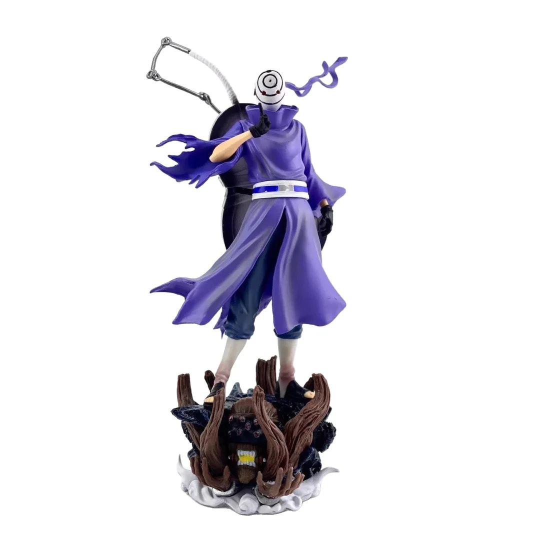 Naruto Anime Figures Uchiha Obito Standing Posture Double Headed Sculpture Action Doll Pvc Model Statue Ornament Toys Gifts