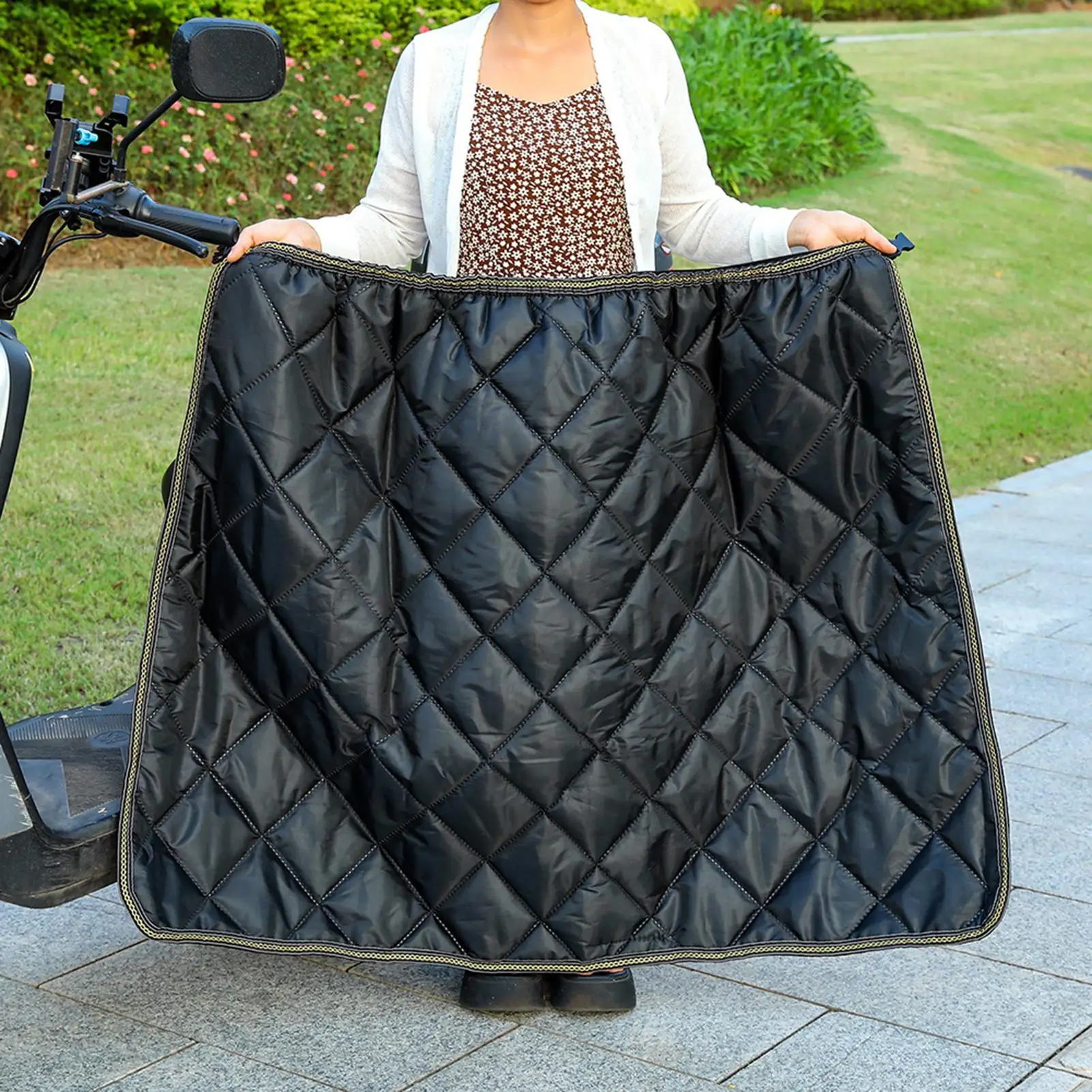 

Зимний чехол для ног скутера, водонепроницаемое ветрозащитное одеяло для мотоцикла, фартук для ног скутера, одеяло для путешествий, городских поездок на велосипеде