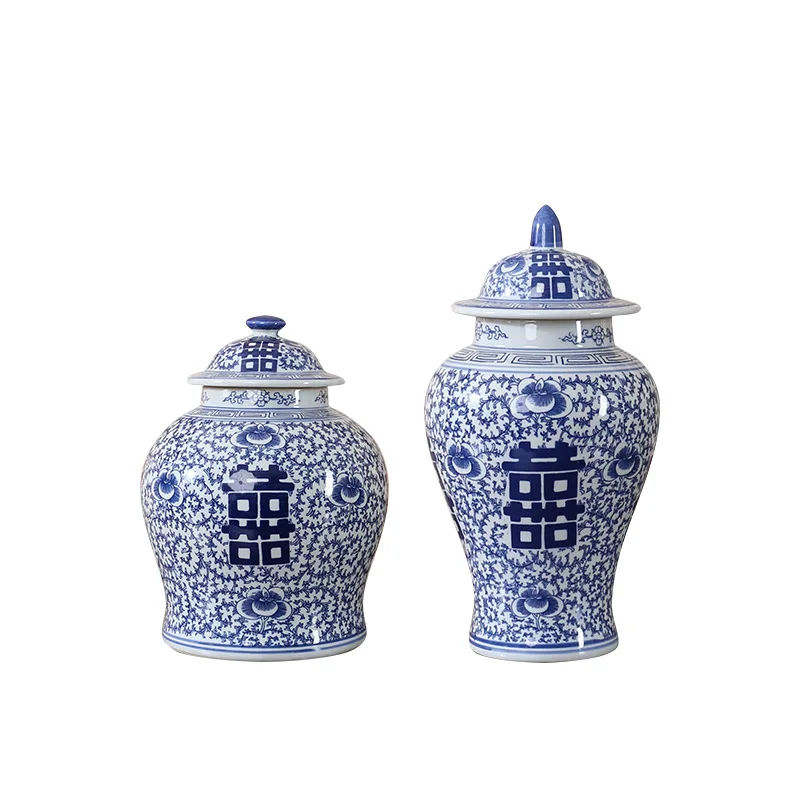 

Chinese blue and white happy character home jewelry