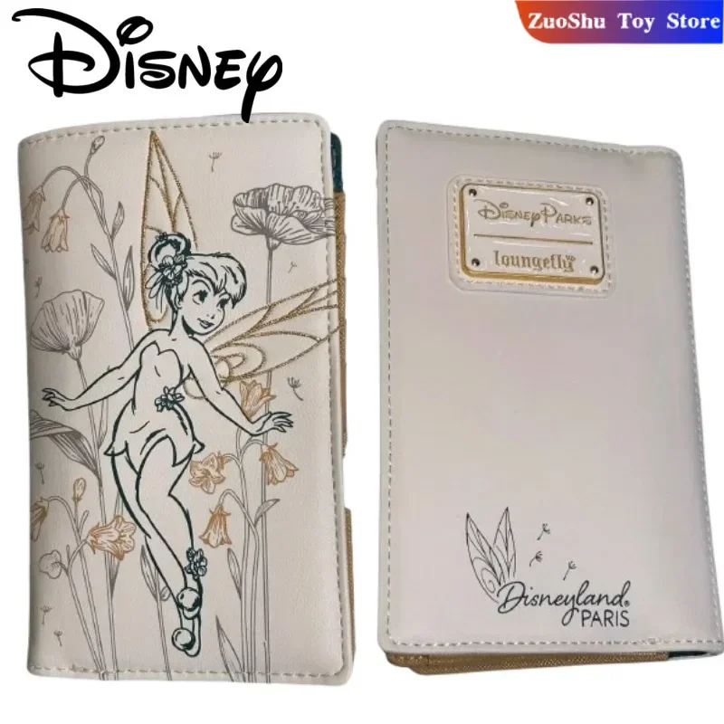 

Disney Loungefly Little Fairy Beauty & Beast Princess Tinker Belle Floral Wallet Clutch Purse For Women Adult Card Bag Gift